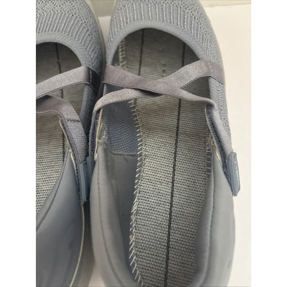 JBU Jambu Camila Mary Jane Flats Slip On Shoes Denim Shimmer Blue Women 7.5